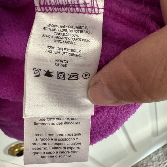 Columbia Jacket Women XL Full Zip Fleece Purple Sweater High Collar Long Sleeve - Picture 4 of 5
